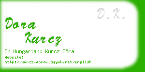 dora kurcz business card